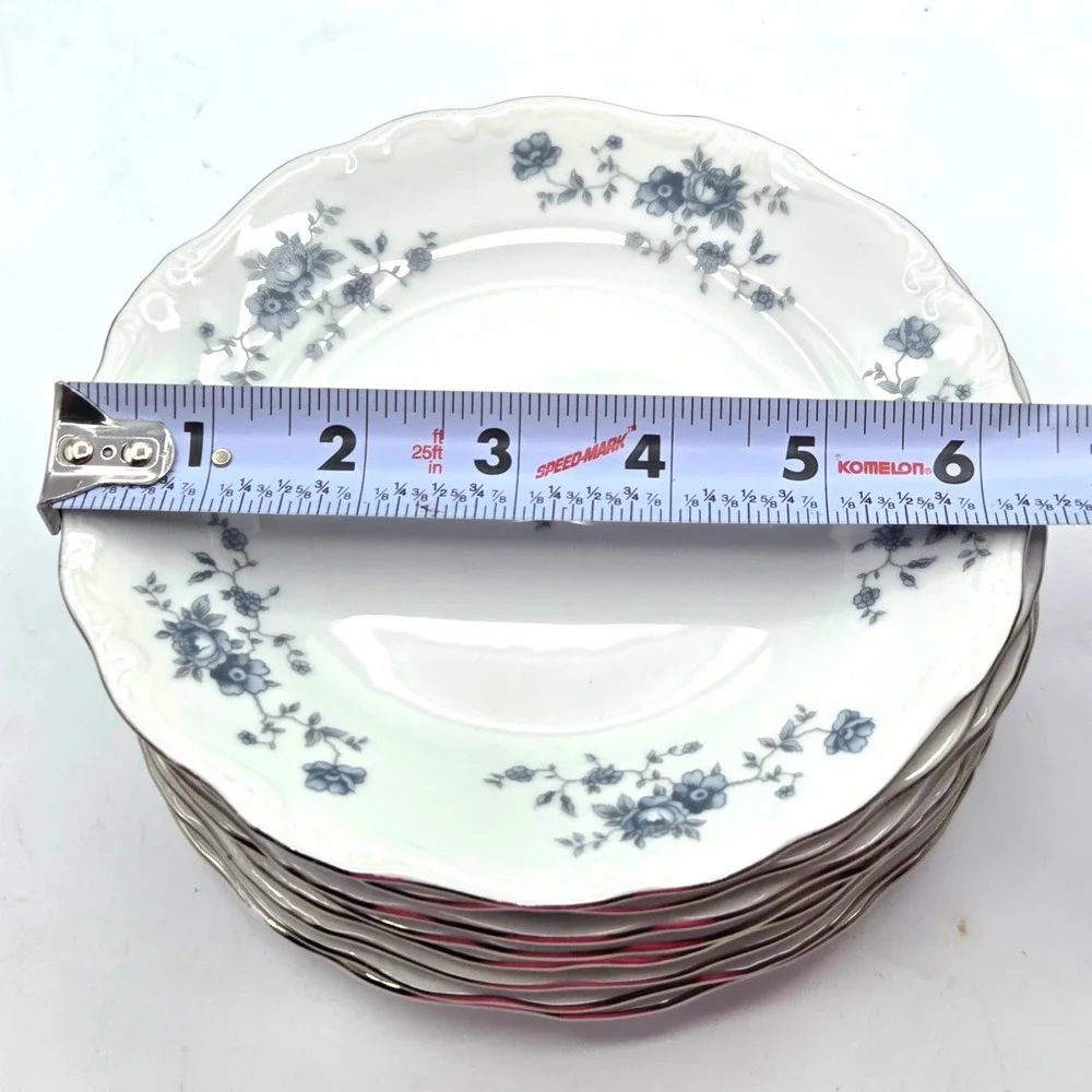 Johann Haviland Bavaria Germany BLUE GARLAND BREAD/DESSERT Plates 6
